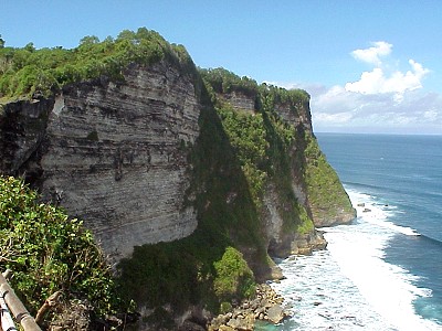 Overlooking cliffs